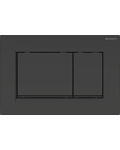 Geberit Sigma 30 Betätigungsplatte 115883161 Platte/Taste schwarz matt, Streifen schwarz, für 2-Mengen-Spülung, Kunststoff