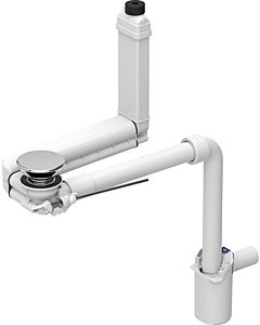 Geberit Clou sink drain 152059211 Ø 40 mm, space-saving model, with lever actuation, high-gloss chrome-plated