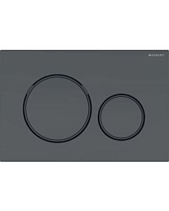 Geberit Sigma 20 flush plate 115882161 Plate / button black matt, ring black, for dual flush