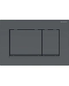 Geberit Sigma 30 flush plate 115883161 Plate / button black matt, black stripes, for dual flush, plastic