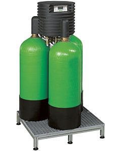 Grünbeck Delta-pI water softening triple system 185205 2000 &quot;, industrial version, mounted on a pedestal