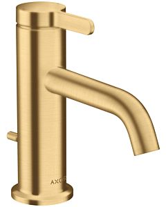 hansgrohe Axor One Waschtischarmatur 48000250 Ausladung 130mm, mit Zugstangen-Ablaufgarnitur, brushed gold optic