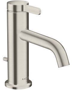 hansgrohe Axor One Waschtischarmatur 48000800 Ausladung 130mm, mit Zugstangen-Ablaufgarnitur, Edelstahl-Optik