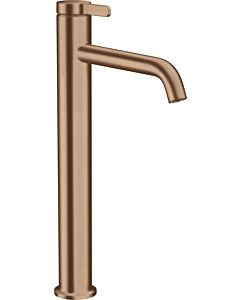 hansgrohe Axor One wash basin mixer 48002310 projection 180mm, non-closable waste set, brushed red gold