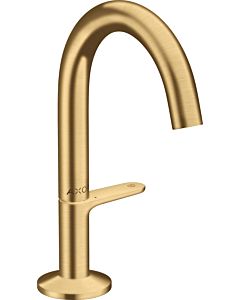 hansgrohe Axor One Wash basin mixer 48010250 projection 122mm, with push-open waste set, brushed gold optic