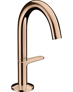 hansgrohe Axor One Wash basin mixer 48010300 projection 122mm, with push-open waste set, polished red gold