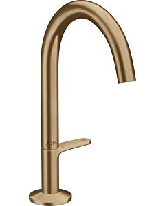 hansgrohe Axor One Wash basin mixer 48020140 projection 140mm, with push-open waste set, brushed bronze