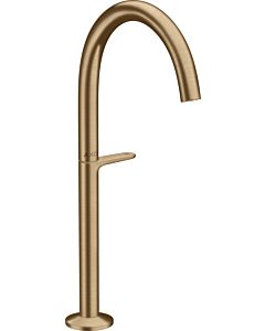 hansgrohe Axor One Waschtischarmatur 48030140 Ausladung 165mm, für Aufsatzwaschtische, mit Push-Open-Ablaufgarnitur, brushed bronze