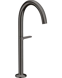 hansgrohe Axor One Waschtischarmatur 48030340 Ausladung 165mm, für Aufsatzwaschtische, mit Push-Open-Ablaufgarnitur, brushed black chrome