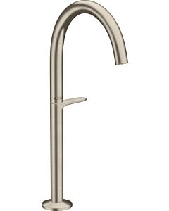 hansgrohe Axor One Wash basin mixer 48030820 projection 165mm, for countertop wash basins, with push-open waste set, brushed nickel