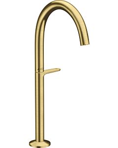 hansgrohe Axor One Wash basin mixer 48030950 projection 165mm, for countertop wash basins, with push-open waste set, brushed brass