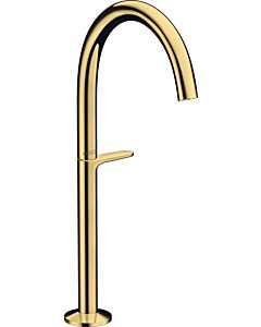 hansgrohe Axor One Wash basin mixer 48030990 projection 165mm, for countertop wash basins, with push-open waste set, polished gold optic