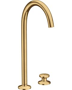 hansgrohe Axor One 2-hole washbasin mixer 48060250 projection 165mm, with push-open waste set, brushed gold optic