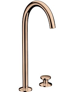 hansgrohe Axor One 2-hole washbasin mixer 48060300 projection 165mm, with push-open waste set, polished red gold