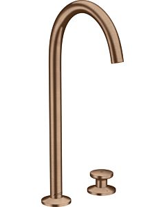 hansgrohe Axor One 2-hole washbasin mixer 48060310 projection 165mm, with push-open waste set, brushed red gold