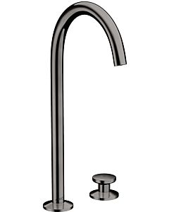 hansgrohe Axor One 2-hole washbasin mixer 48060330 projection 165mm, with push-open waste set, polished black chrome