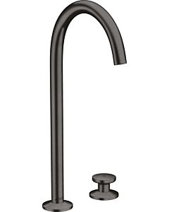 hansgrohe Axor One 2-hole washbasin mixer 48060340 projection 165mm, with push-open waste set, brushed black chrome