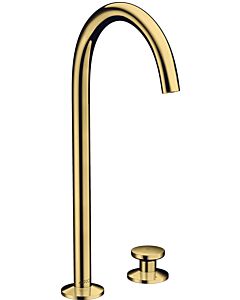 hansgrohe Axor One 2-hole washbasin mixer 48060990 projection 165mm, with push-open waste set, polished gold optic