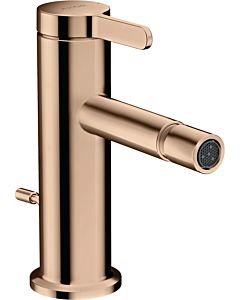 hansgrohe Axor One Bidetarmatur 48210300 Ausladung 113mm, mit Zugstangen-Ablaufgarnitur, polished red gold