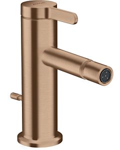 hansgrohe Axor One Bidetarmatur 48210310 Ausladung 113mm, mit Zugstangen-Ablaufgarnitur, brushed red gold