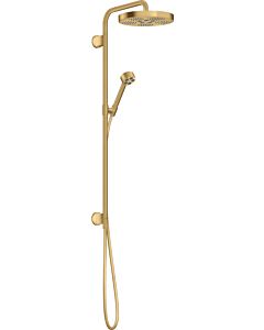 hansgrohe Axor One Fertigmontageset 48790250 Unterputz-Showerpipe, mit Handbrause, 280mm, 1jet, brushed gold optic