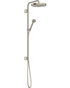 hansgrohe Axor One Fertigmontageset 48790820 Unterputz-Showerpipe, mit Handbrause, 280mm, 1jet, brushed nickel