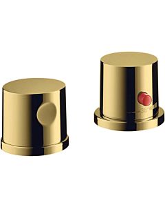 hansgrohe Axor Uno Fertigmontageset 38480990 2-Loch-Wannenrandarmatur, mit Thermostat, polished gold optic