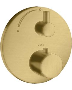 hansgrohe Axor Uno Finishing set 38700250 Flush-mounted thermostat, with shut-off valve, brushed gold optic