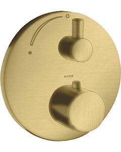 hansgrohe Axor Uno Finishing set 38700950 Concealed thermostat, with shut-off valve, brushed brass