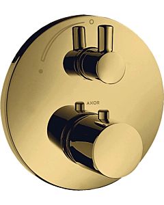 hansgrohe Axor Uno Fertigmontageset 38700990 Unterputz-Thermostat, mit Absperrventil, polished gold optic