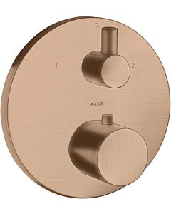 hansgrohe Axor Uno Finishing set 38720310 Concealed thermostat, with shut-off and diverter valve, brushed red gold
