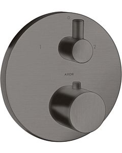 hansgrohe Axor Uno Finishing set 38720340 Concealed thermostat, with shut-off and diverter valve, brushed black chrome
