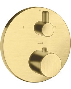 hansgrohe Axor Uno Finishing set 38720950 Concealed thermostat, with shut-off and diverter valve, brushed brass