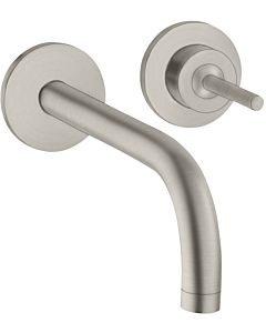 hansgrohe Axor Uno Finishing set 38116800 Concealed washbasin mixer, pin handle, rosettes, projection 225 mm, stainless steel look
