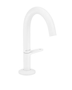 hansgrohe Axor One Wash basin mixer 48010700 projection 122mm, with push-open waste set, matt white