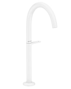 hansgrohe Axor One Waschtischarmatur 48030700 Ausladung 165mm, für Aufsatzwaschtische, mit Push-Open-Ablaufgarnitur, mattweiß