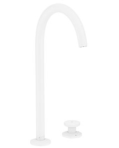 hansgrohe Axor One 2-hole washbasin mixer 48060700 projection 165mm, with push-open waste set, matt white