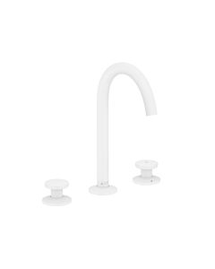 hansgrohe Axor One 3-Loch-Waschtisch-Armatur 48070700 Ausladung 140mm, mit Push-Open-Ablaufgarnitur, mattweiß