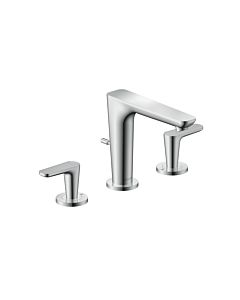 hansgrohe Axor Citterio C lavabo 3 trous 49061000 coupe cubique, chromé , saillie 135mm, tirants garniture de vidange