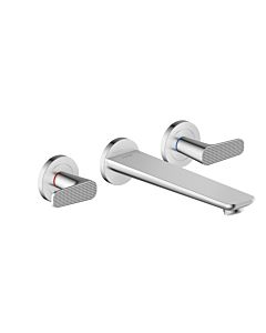 hansgrohe Axor Citterio C Bath 3-hole faucet 49483000 cubic cut, chrome, concealed, wall mounting