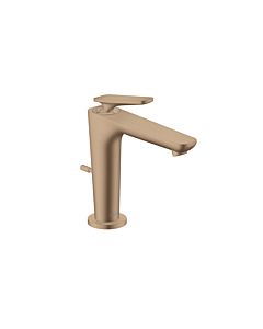 hansgrohe Axor Citterio C CoolStart 125 mitigeur lavabo 49030310 avec tige de traction garniture de vidange , Red Or brossé