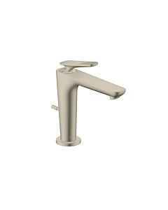 hansgrohe Axor Citterio C CoolStart wash basin mixer 49031820 cubic cut, brushed nickel, projection 135mm, pop-up waste set