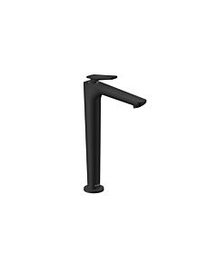 hansgrohe Axor Citterio C CoolStart wash basin mixer 49051670 cubic cut, matt black, projection 158mm, drain cannot be closed