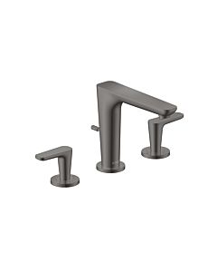 hansgrohe Axor Citterio C 3-hole washbasin mixer 125, 49060330 with pop-up waste set, Polished Black Chrome