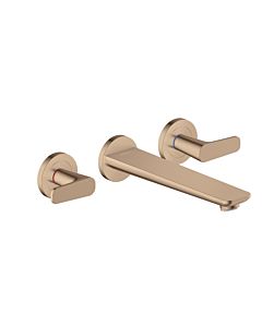 hansgrohe Axor Citterio C 3-hole bath mixer 49482300 without structure, polished red gold optic, concealed, wall mounting