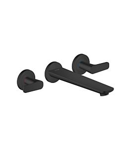 hansgrohe Axor Citterio C Bath 3-hole faucet 49482670 without structure, matt black, concealed, wall mounting