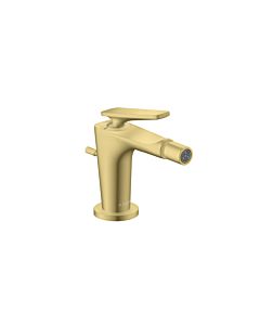 hansgrohe Axor Citterio C Einhebel-Bidetarmatur 49210950 mit Zugstangen Ablaufgarnitur, Brushed Brass