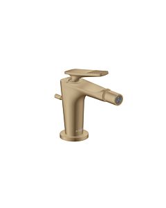 hansgrohe Axor Citterio C Bidetarmatur 49211140 cubic cut, brushed bronze, Ausladung 113mm, Zugstangen Ablaufgarnitur