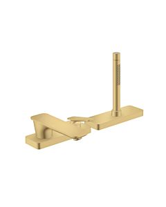 hansgrohe Axor Citterio C 3-Loch Einhebel-Wannenrandarmatur 49430250 mit sBox, Brushed Gold Optic