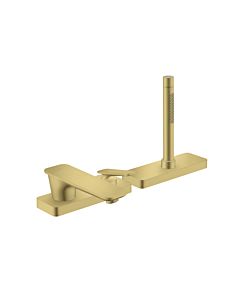 hansgrohe Axor Citterio C 3-Loch Einhebel-Wannenrandarmatur 49430950 mit sBox, Brushed Brass